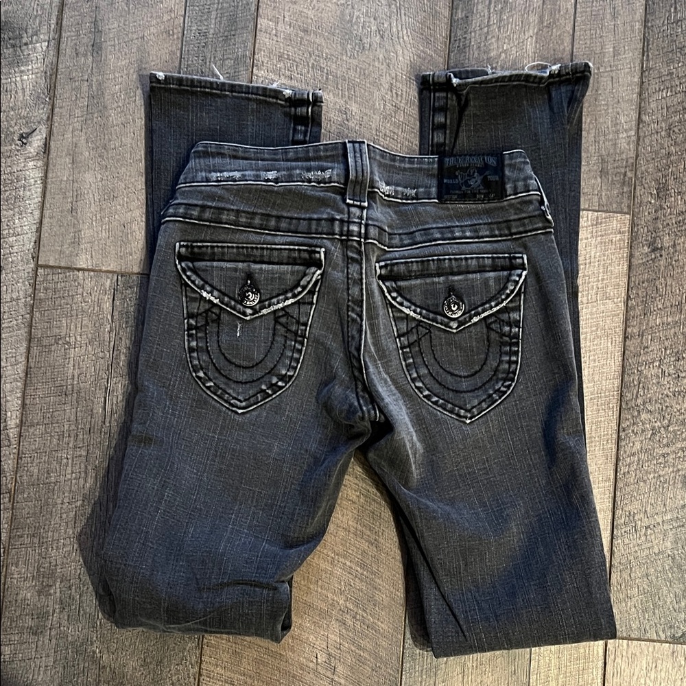 True Religion Dark Gray Boot Cut Jeans